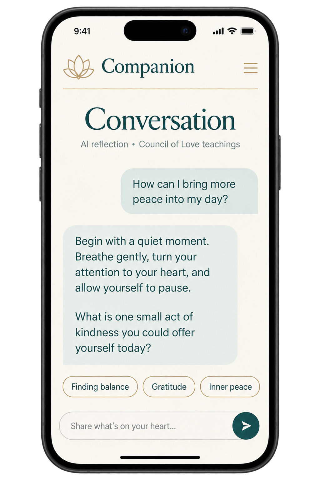 Companion Conversation Smartphone Mockup